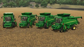 John Deere T-Series + 600X Headers for FS25