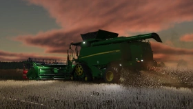 John Deere T-Series + 600X Headers for FS25