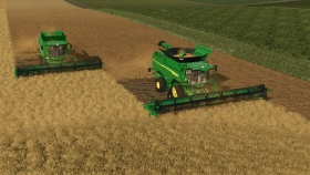 John Deere T-Series + 600X Headers for FS25