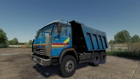 KamAZ 65115 Blue + Green Dump Truck for FS25
