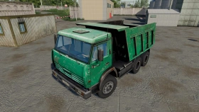 KamAZ 65115 Blue + Green Dump Truck for FS25