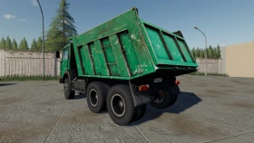 KamAZ 65115 Blue + Green Dump Truck for FS25