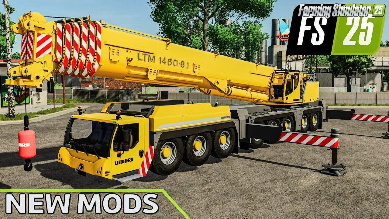 Liebherr LTM1450 Mobile Crane v1.0.0.2 for FS25