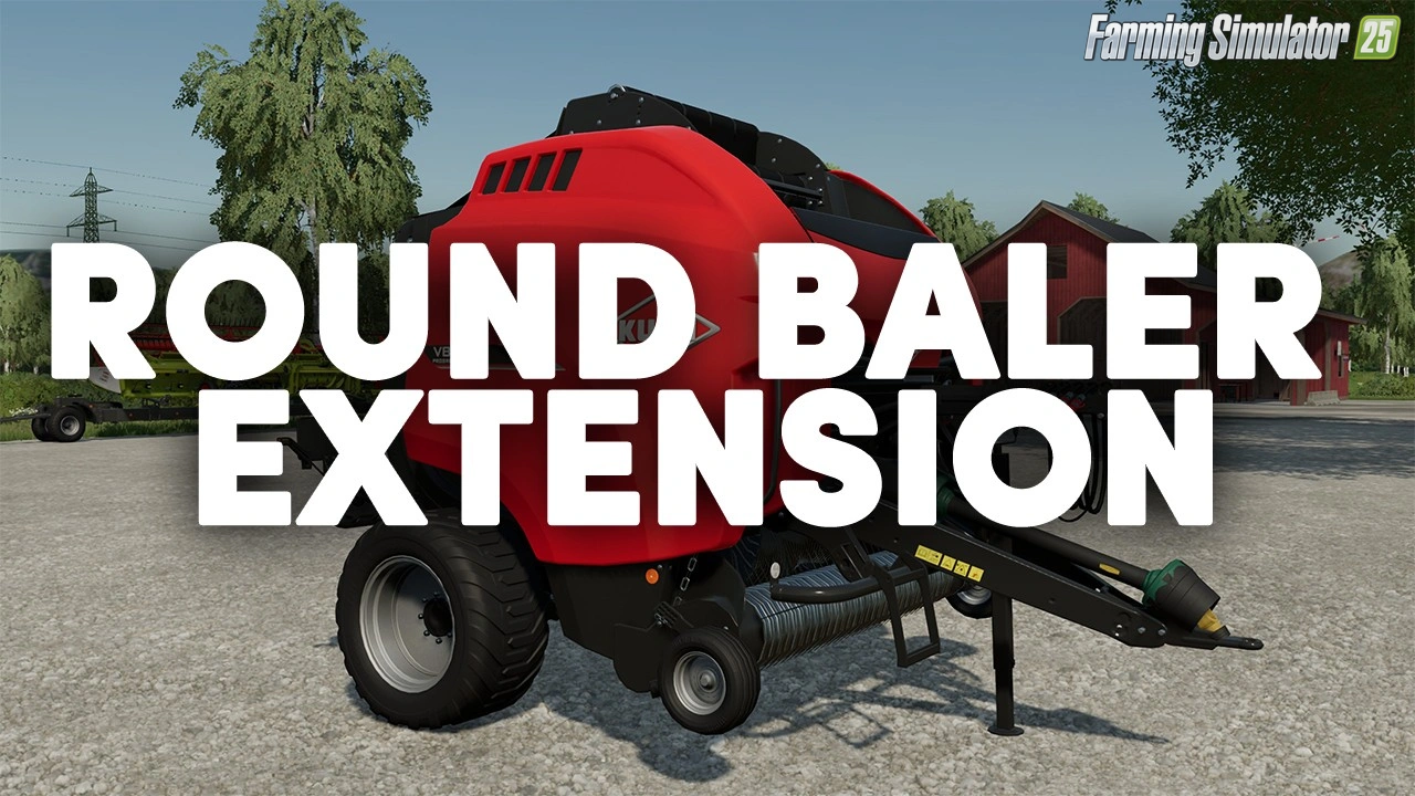 Round Baler Extension v1.2.1 for FS25