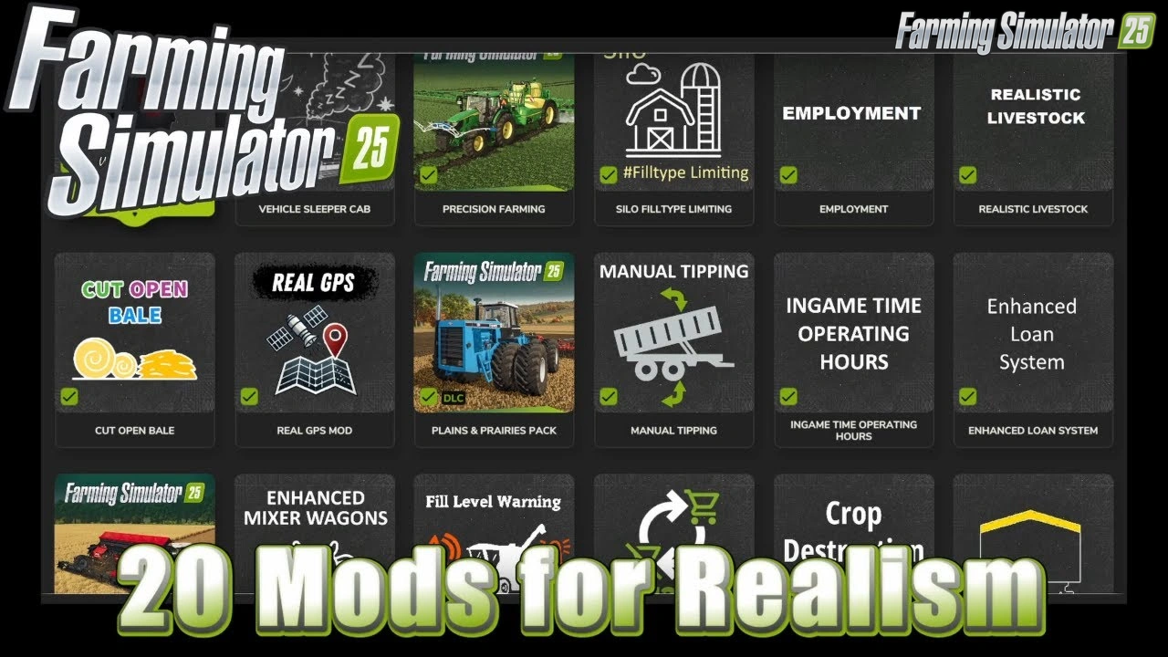 20 Mods That Add Realism in Farming Simulator 25