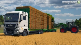 MAN TGX 6x2 Straw Bale Truck for FS25