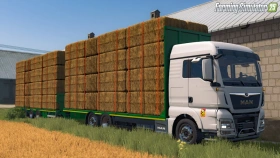 MAN TGX 6x2 Straw Bale Truck for FS25