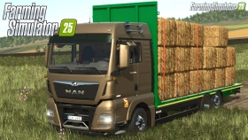 MAN TGX 6x2 Straw Bale Truck for FS25