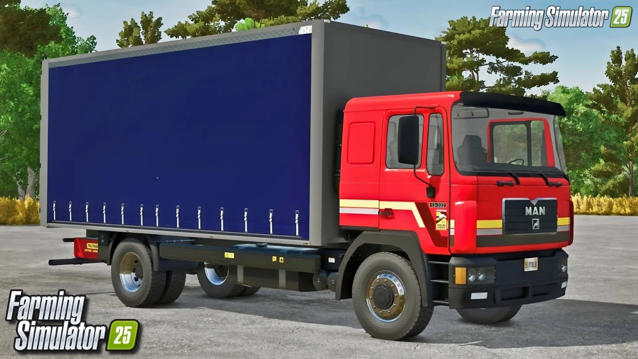 MAN 19.322 With Sliding Curtain Truck v1.0 for FS25