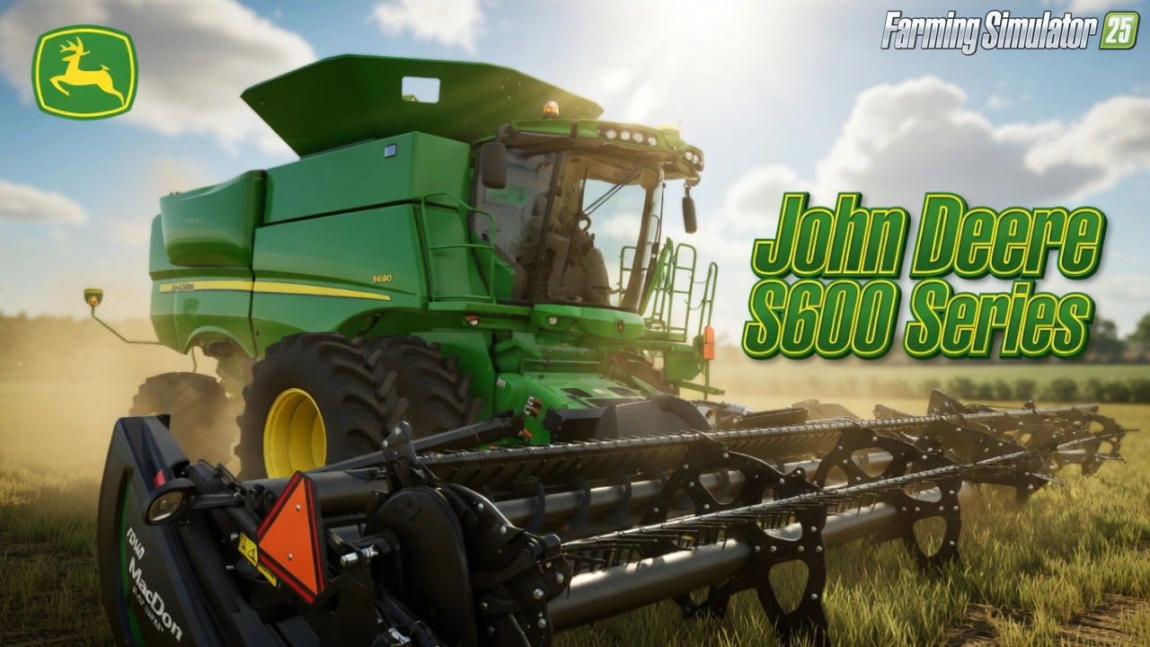 John Deere S600 Series Combine v1.1 for FS25