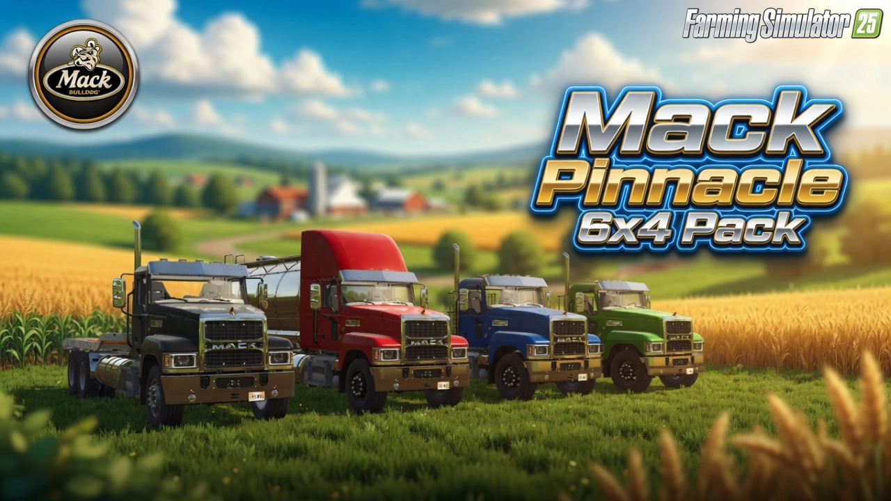 Mack Pinnacle 6x4 Pack Truck v1.2 for FS25