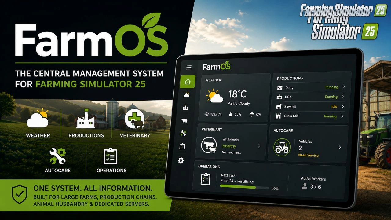FarmOS Management System v1.0 for FS25