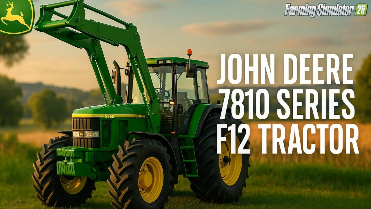 John Deere 7810 Series F12 Tractor v1.5.1.8 for FS25