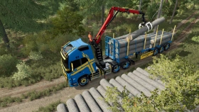 Volvo FH 16 Forestry Z-Crane Semi Pack for FS25