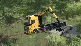 Volvo FH 16 Forestry Z-Crane Semi Pack for FS25