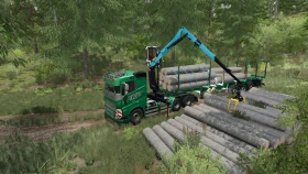 Volvo FH 16 Forestry Z-Crane Semi Pack for FS25