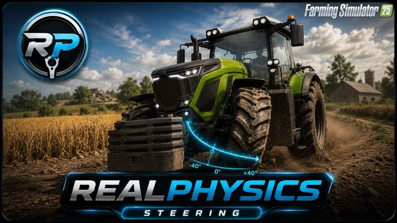 RealPhysics Steering v1.0.0.3 for FS25