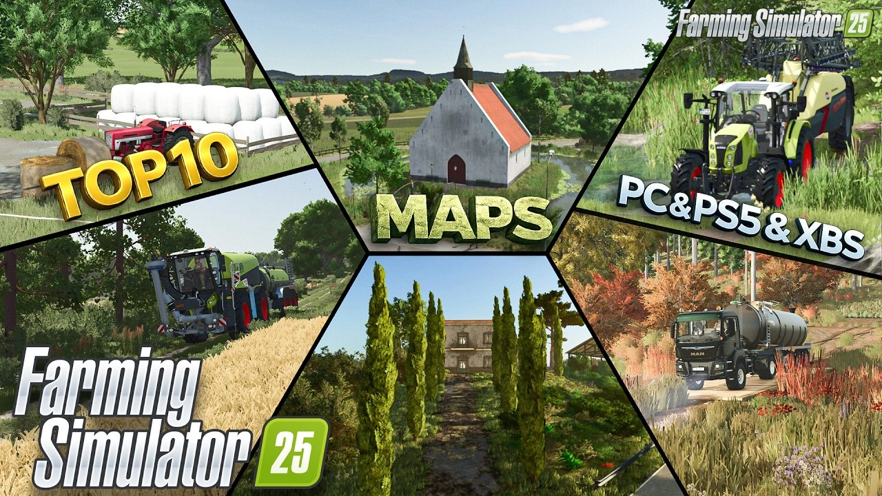 10 Best Maps for FS25! (PC, PS5 & XBOX) - Gameplay Video