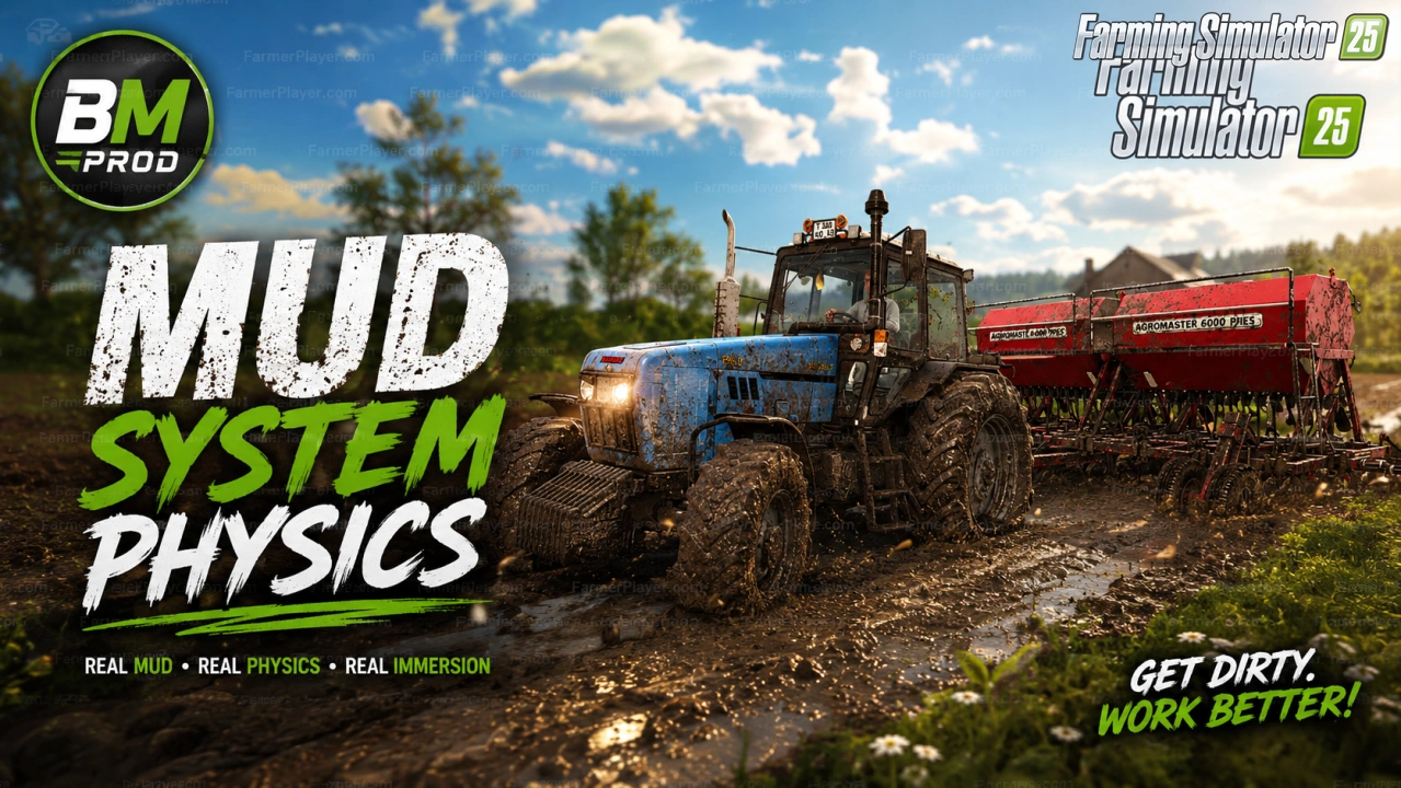 Mud System Physics v1.2.3 By BMProd for FS25