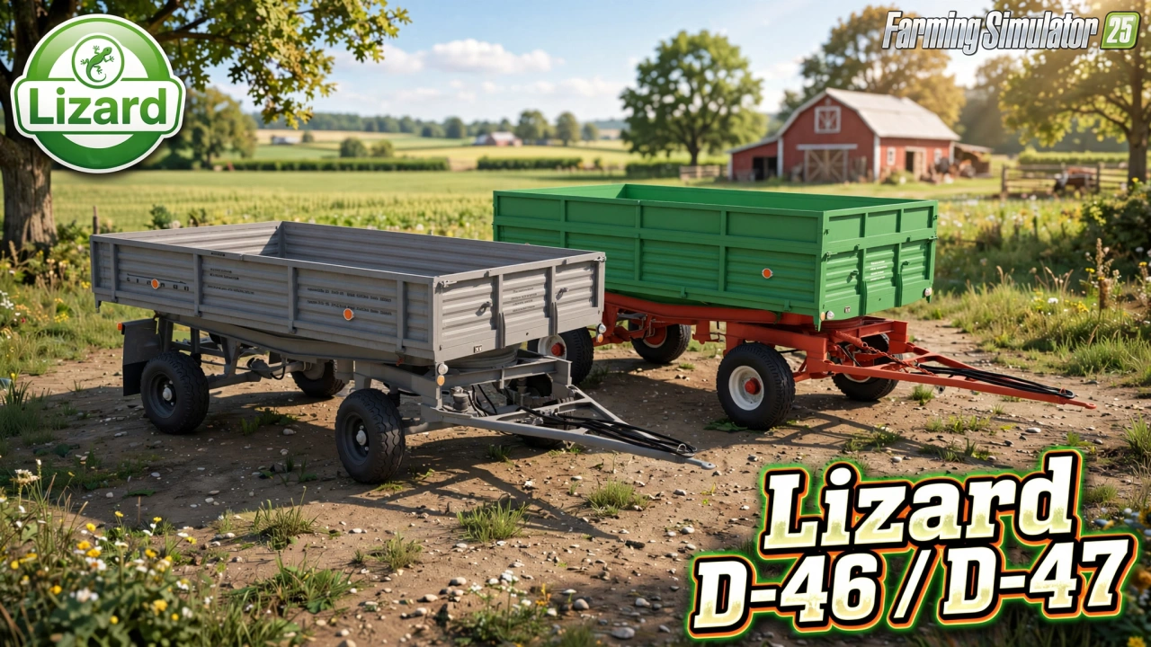 Lizard D-46 and Lizard D-47 Trailers v1.1.0.1 for FS25
