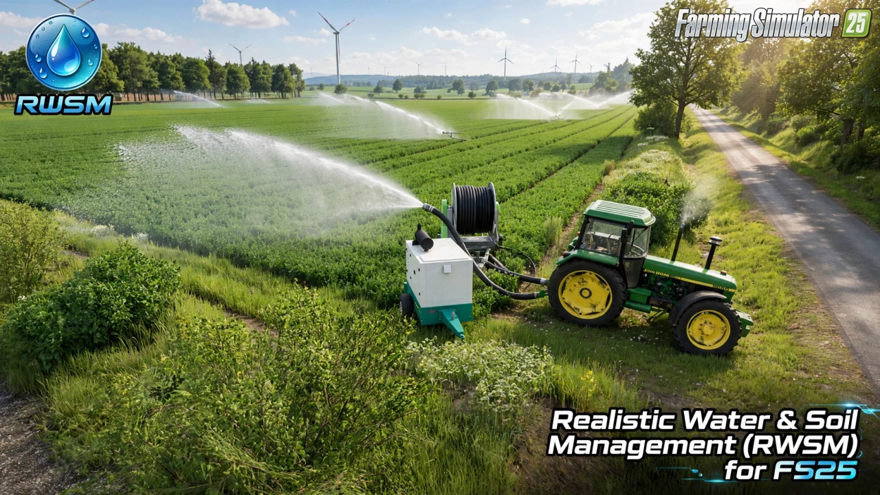 Realistic Water & Soil Management (RWSM) v1.3.9.1 for FS25