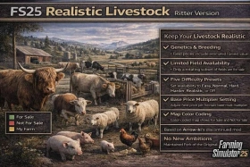 Realistic Livestock RM for FS25