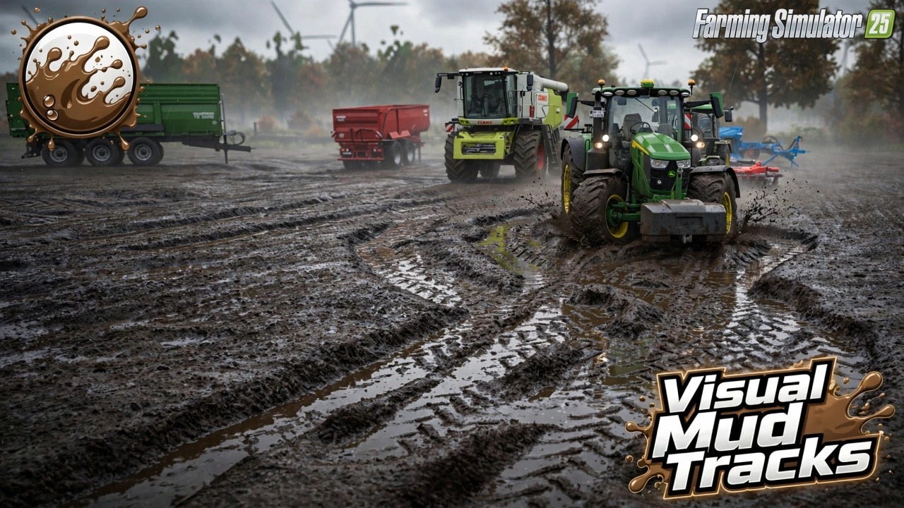 Visual Mud Tracks v1.3.7.1 for FS25