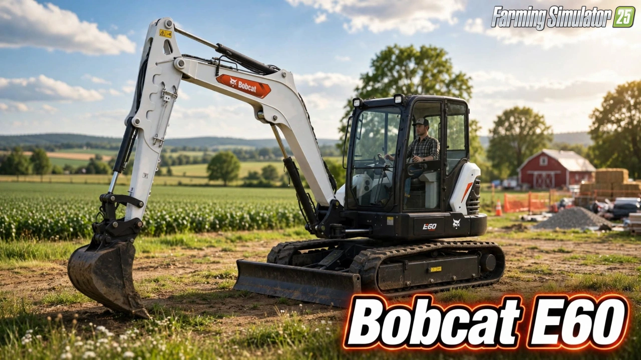 Bobcat E60 Compact Excavator v1.0 for FS25