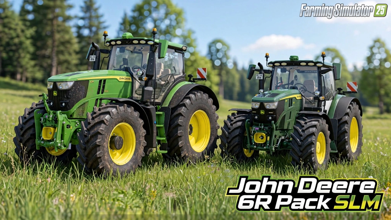 John Deere 6R Pack SLM Tractor v1.1 for FS25