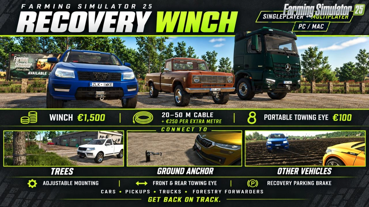 Recovery Winch v1.0.0.2 for FS25