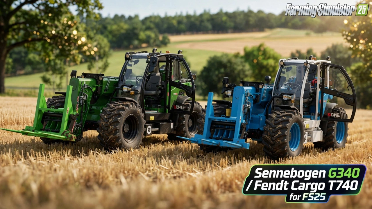 Sennebogen G340 / Fendt Cargo T740 v1.1 for FS25