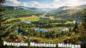 Porcupine Mountains Michigan Map for FS25