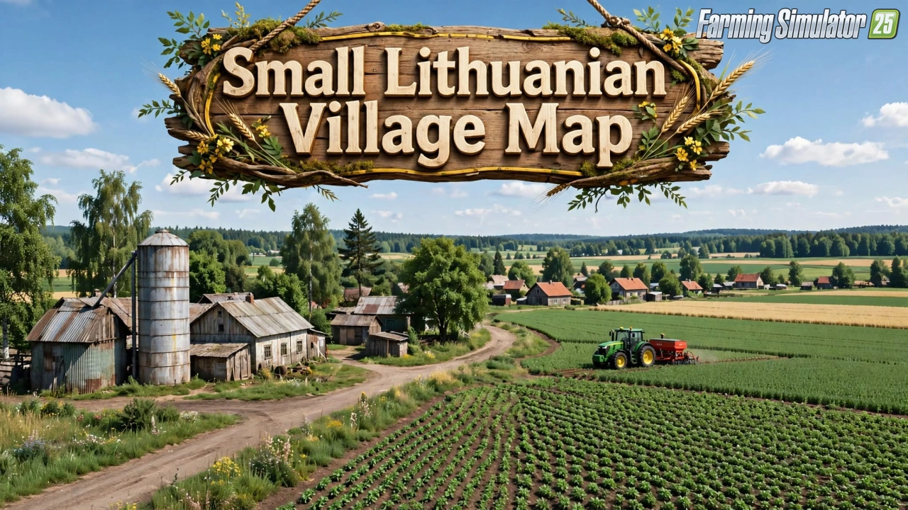 Small Lithuanian Village Map v1.2 for FS25